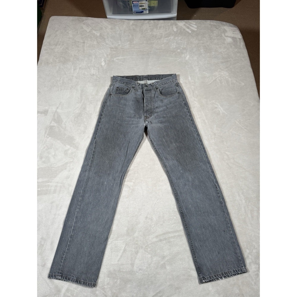 Vintage 80s Levis 501xx 0658 Jeans Size 30x30 (Fit 28x28) Black Gray MADE IN USA